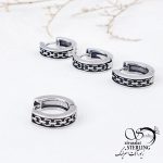 پیرسینگ گوش استیل طرح زنجیری با کد 12297