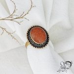 انگشتر نگین گرد برند طلاروس با کد 12374