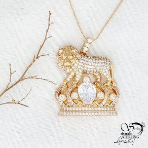 گردنبند طرح شیر مارک ژوپینگ کد 12381