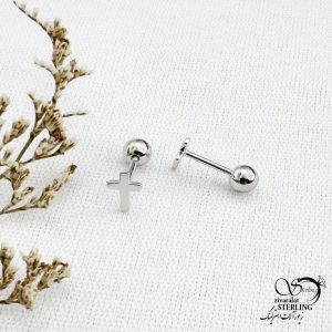 پیرسینگ صلیب گوش برند استیل کد 12555