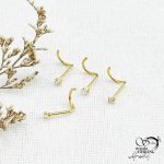 پیرسینگ گوش تک نگین استیل کد 12559