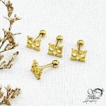 پیرسینگ گوش استیل مربع کد 12560