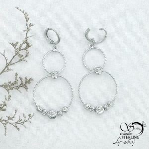 گوشواره حلقه گوی دار برند ژوپینگ کد 12601