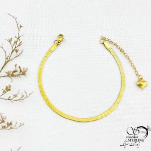 دستبند ماری استیل طرح طلا کد 12846