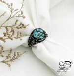 انگشتر طرح فیروزه برند طلاروس با کد 13051