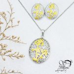 نیمست بیضی طرح دار برند استیل کد 13439