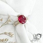 انگشتر طلاروس طرح یاقوت سرخ طرح طلا کد 14523