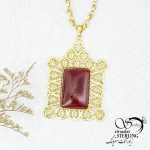 گردنبند مجلسی سنگ عقیق کد 14737