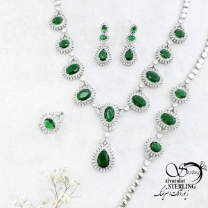 سرویس طرح زمرد آویز اشکی کد 15506