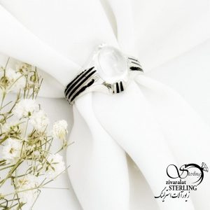 انگشتر نقره در نجف رکاب چهارچنگ عیار925 کد 17270