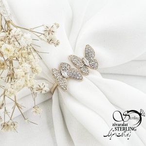 انگشتر فری سایز پروانه ای برند ژوپینگ کد 17699