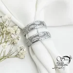 حلقه (حلقه ست) موج دار فول نگین کد 18828