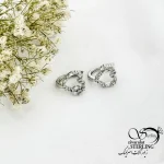 گوشواره قلب نقره (کلیپسی) نقره ایتالیا کد 20266