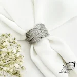 انگشتر زنانه فول نگین طرح طلا نقره 925عیار کد 20290