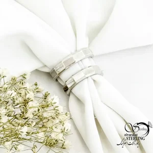 حلقه ست نقره چند بعدی طرح کلاسیک کد 20297