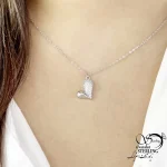 گردنبند نقره 925 عیار آویز قلبی کد 20301