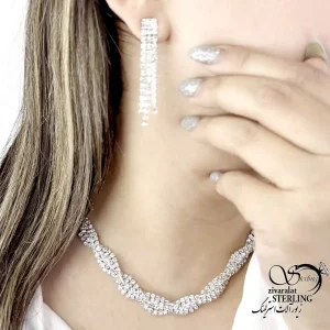 سرویس جواهری سفید زنانه مجلسی کد 20342