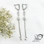 گوشواره آویز مجلسی طرح طلا با نقره 925عیار کد 20406