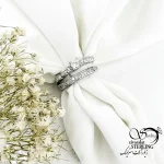 حلقه پشت حلقه طرح مدرن با نقره 925 عیار کد 20414