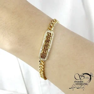 دستبند طرح طلا برند G&L طرح ورساچه کد 20456