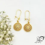 گوشواره مجلسی طرح آویز گلریز مشابه طلا کد 20483