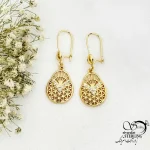 گوشواره مجلسی طرح حصیری کد 20486