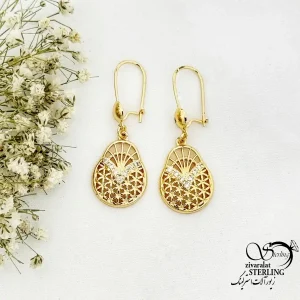 گوشواره مجلسی طرح حصیری کد 20486