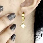 گوشواره استیل کلیپسی آویز ونکلیف کد 20488