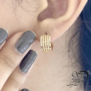 گوشواره کلیپسی طرح طلا کد 20489