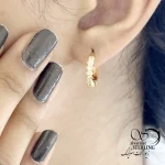 گوشواره حلقه نگین دار کلیپسی کد 20490