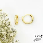 گوشواره حلقه نگین دار کلیپسی کد 20490