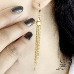گوشواره مجلسی کلیپسی آویز ریش دار کد 20537