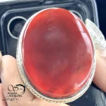 انگشتر نقره 925 عیار درشت با سنگ عقیق کد 20564