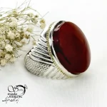 انگشتر نقره ساخت استاد امید با سنگ عقیق کد 20565