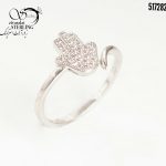 انگشتر نقره زنانه طرح دست کد 3048