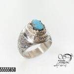 انگشتر دست ساز نقره مردانه قلمزنی کد 3350