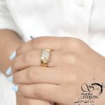 انگشتر نگین یک ردیف زنانه طلاروس 5156
