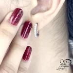 گوشواره نقره کلیپسی نگین دار کد 20618