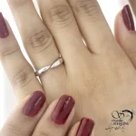 انگشتر نقره فری سایز طرح آینه ای کد 20647