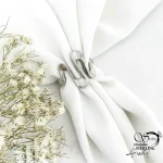 انگشتر مدرن نقره طرح موج دار کد 20649
