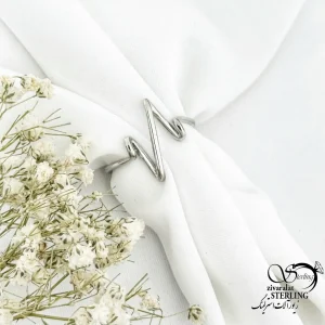 انگشتر نقره ظریف طرح ضربان کد 20657