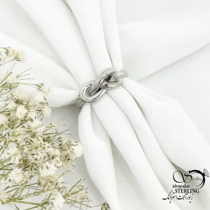 انگشتر طرح گره با نقره 925 عیار کد 20659
