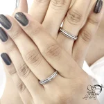 حلقه زنانه ایتالیایی نقره 925 عیار طرح کلاسیک کد 20681