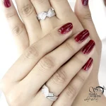حلقه ست نقره 925 عیار طرح مدرن کد 20685