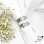 حلقه ست نقره 925 عیار طرح مدرن کد 20685