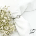 انگشتر نقره زنانه تک نگین عیار 925 کد 20694