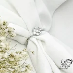 انگشتر نقره 925 عیار گل دار کد 20706