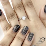 انگشتر نقره طرح حلقه جواهری کد 20714