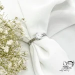 انگشتر نقره طرح حلقه جواهری کد 20714