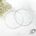 گوشواره حلقه بزرگ با نقره 925 عیار ایتالیا کد 20718